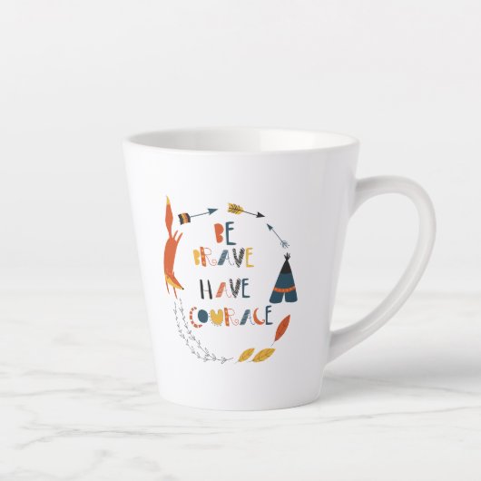Wees moedig met fox latte mok (Rechts)