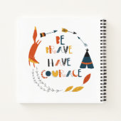 Wees moedig met fox notitieboek (Achterkant)