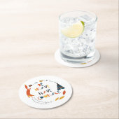 Wees moedig met fox ronde kartonnen onderzetter (Insitu)