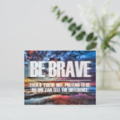 Wees moedig - Motivatie prijsopgave Briefkaart (Staand voorkant)