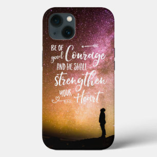 Wees Moedig nachtelijke hemel - Psalm 31:24 Case-M Case-Mate iPhone Case
