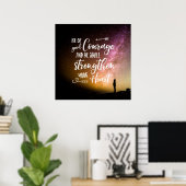 Wees Moedig nachtelijke hemel - Psalm 31:24 Poster (Thuiskantoor)