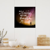Wees Moedig nachtelijke hemel - Psalm 31:24 Poster (Keuken)