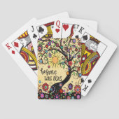 Wees moedig, neem risico's vrolijke boom pokerkaarten (Achterkant)