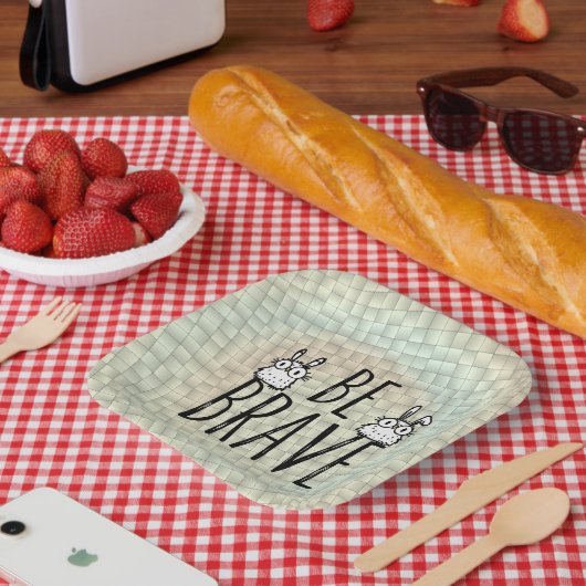 Wees moedig papieren bordje (Picknick)