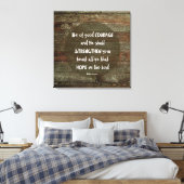 Wees Moedig - Psalm 31:24 Canvas Afdruk (Insitu (Slaapkamer))