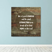 Wees Moedig - Psalm 31:24 Canvas Afdruk (Insitu (Houten vloer))