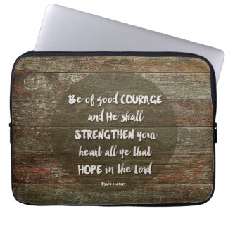 Wees Moedig - Psalm 31:24 Muismat Laptop Sleeve