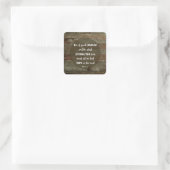 Wees Moedig - Psalm 31:24 Vierkante Sticker (Tas)
