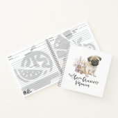 Wees moedig Pug Puppy Gepersonaliseerd Notitieboek (Binnen)