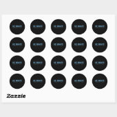 Wees moedig ronde sticker (Vel)
