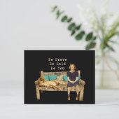 Wees moedig Schoolgirl & Cheetah Campy Briefkaart (Staand voorkant)