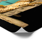 Wees moedig  Schoolgirl & Cheetah Campy Poster (Hoek)