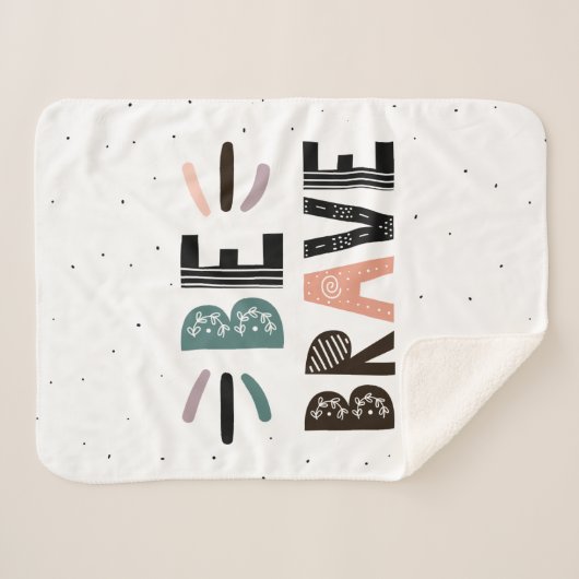 Wees moedig sherpa deken (Voorkant (horizontaal))