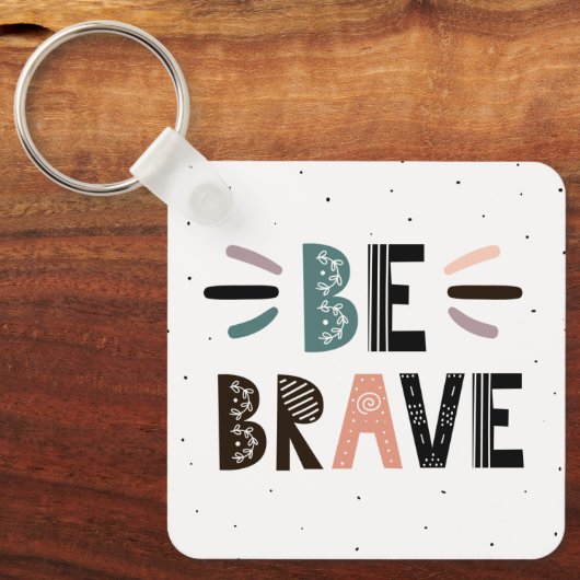 Wees moedig sleutelhanger (Voorkant)