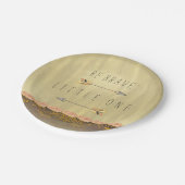 Wees moedig Tribal Arrow Baby shower Papieren Bordje (Gekanteld)