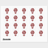 Wees moedig Vrouwenontwerp Vierkante Sticker (Vel)
