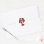Wees moedig Vrouwenontwerp Vierkante Sticker (Envelop)