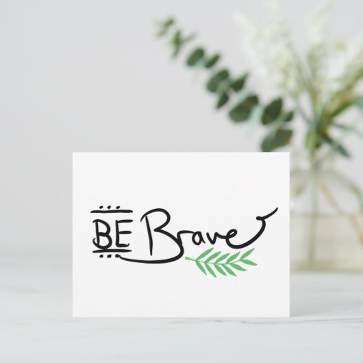 Wees moedig Waterverf briefkaart (Staand voorkant)