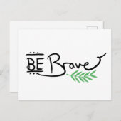 Wees moedig Waterverf briefkaart (Voorkant / Achterkant)