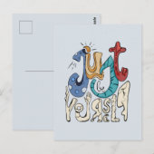 Wees moedig, wees jezelf: wees jezelf briefkaart (Voorkant / Achterkant)