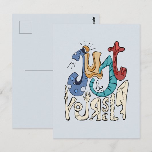 Wees moedig, wees jezelf: wees jezelf briefkaart (Voorkant / Achterkant)