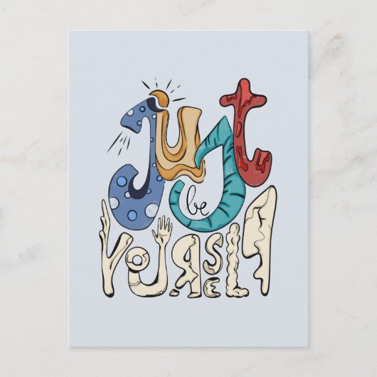 Wees moedig, wees jezelf: wees jezelf briefkaart (Voorkant)