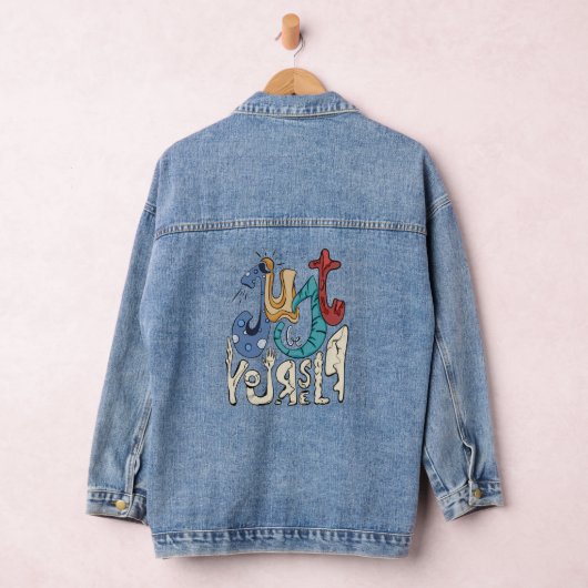 Wees moedig, wees jezelf: wees jezelf denim jacket (Hangar)