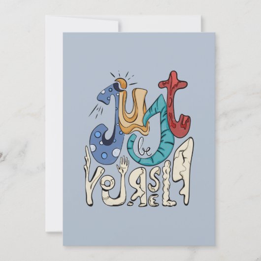 Wees moedig, wees jezelf: wees jezelf kaart (Voorkant)