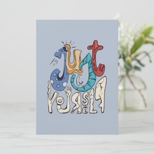 Wees moedig, wees jezelf: wees jezelf kaart (Staand voorkant)