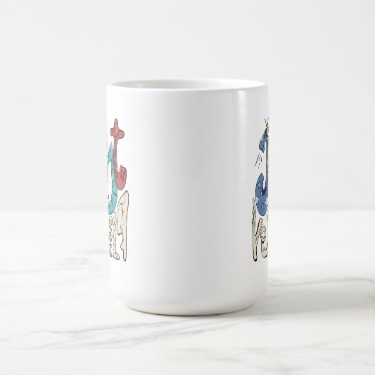 Wees moedig, wees jezelf: wees jezelf magische mok (Midden)