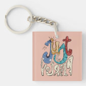 Wees moedig, wees jezelf: wees jezelf - Motivatie Sleutelhanger (voorkant)