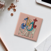 Wees moedig, wees jezelf: wees jezelf vierkante button 5,1 cm