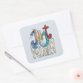 Wees moedig, wees jezelf: wees jezelf vierkante sticker (Envelop)