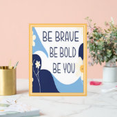 Wees moedig, wees moedig, wees Inspirerend Motivat Acryl Bord (Huwelijk)