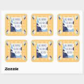 Wees moedig, wees moedig, wees Inspirerend Motivat Vierkante Sticker (Vel)