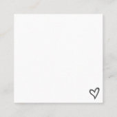 wees moedig, wees moedig, wees vriendelijk visitek vierkante visitekaartje (Achterkant)