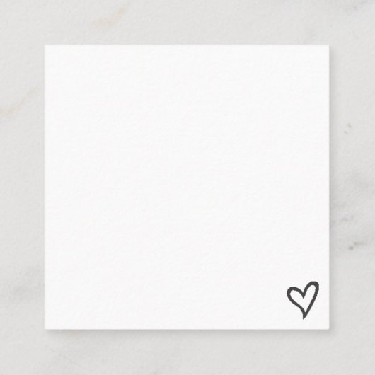 wees moedig, wees moedig, wees vriendelijk visitek vierkante visitekaartje (Achterkant)