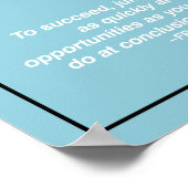 Wees moedig. Wees vet. Wees snel. Motivatie offert Poster (Hoek)