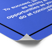 Wees moedig. Wees vet. Wees snel. Motivatie offert Poster (Hoek)