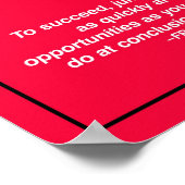 Wees moedig. Wees vet. Wees snel. Motivatie offert Poster (Hoek)