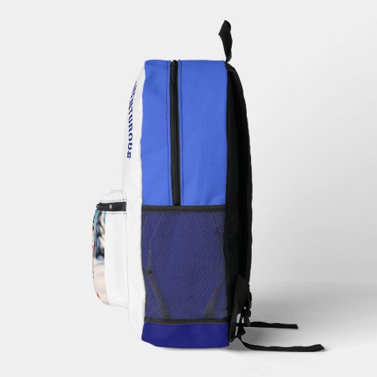 Wees moedig, wees zelfverzekerd, wees avontuurlijk bedrukte rugzak (Rechts)