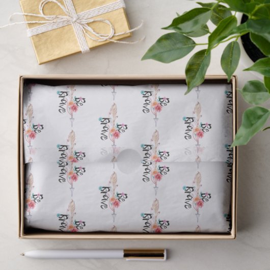 Wees moedige pijl met bloemen tissuepapier (Geschenk)