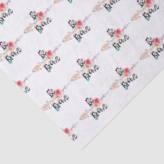 Wees moedige pijl met bloemen tissuepapier (Detail)