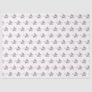 Wees moedige pijl met bloemen tissuepapier