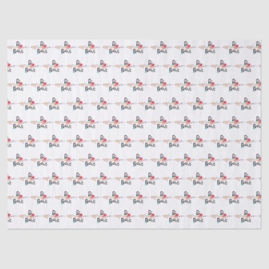 Wees moedige pijl met bloemen tissuepapier (Voorkant)