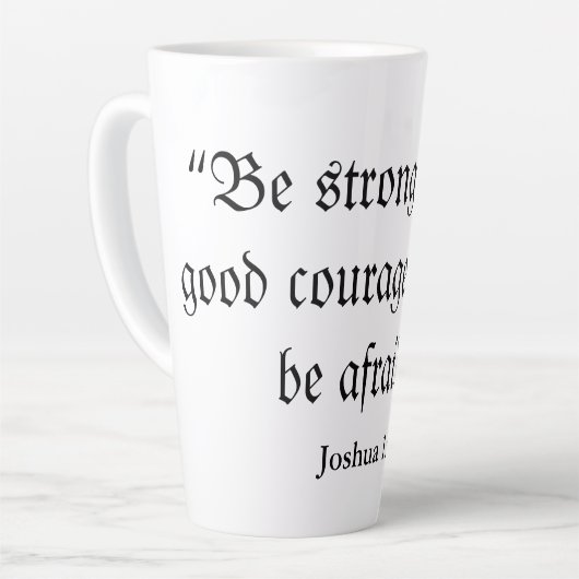 Wees moedige witte latte Mok (Linkerhoek)