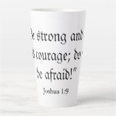 Wees moedige witte latte Mok (Voorkant)