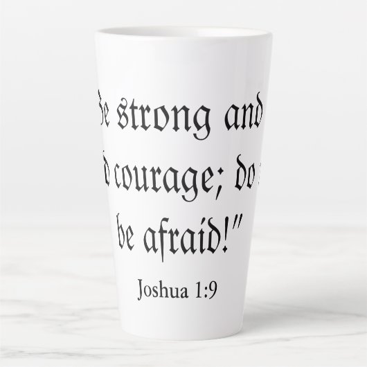 Wees moedige witte latte Mok (Voorkant)