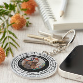 Wees mooi als je zelf op Aangepaste foto Sleutelhanger (Voorkant Rechts)